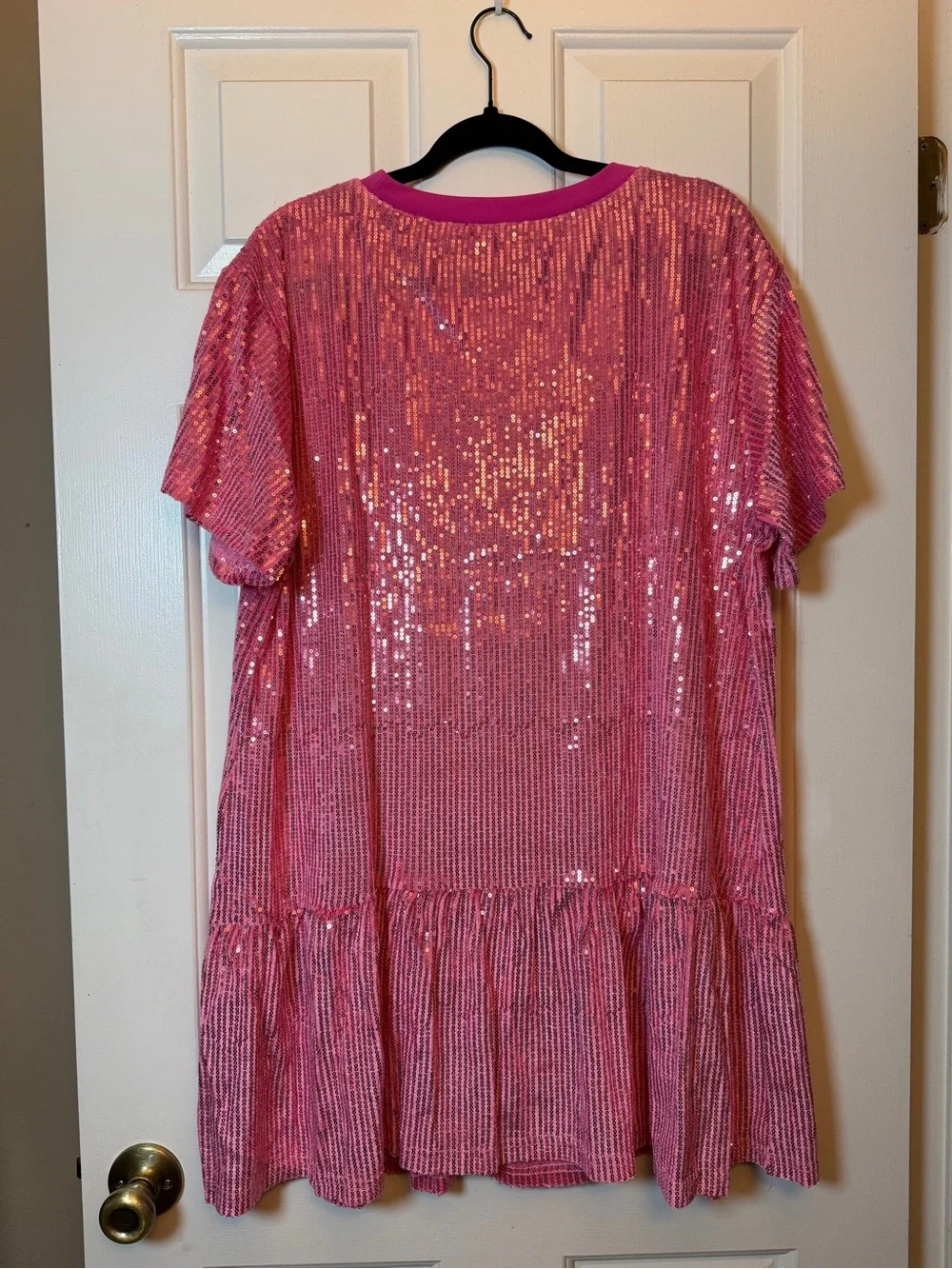 'It's My Birthday' Pink Sequin Mini Dress